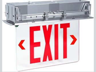 Recessed Mount Edge-Lit LED EXIT $60