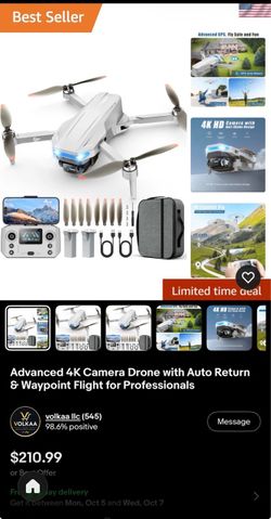 4K Camera Drone with GPS and Waypoint Flight