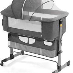 Baby Bassinet 3 in 1 Adjustable Bedside Sleeper