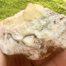 Fluorite on Quartz Crystal Cluster Specimen 