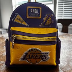Loungefly Los Angeles Lakers NBA Patch Icons Mini Backpack