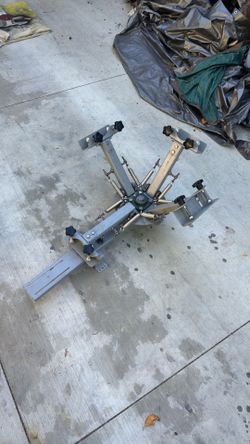 Manual 4-color screen printing press