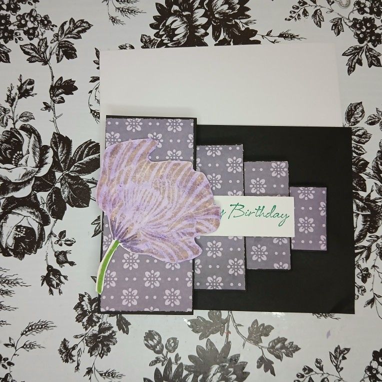 Handmade Beautiful Black A2 Size Card With Envelopes