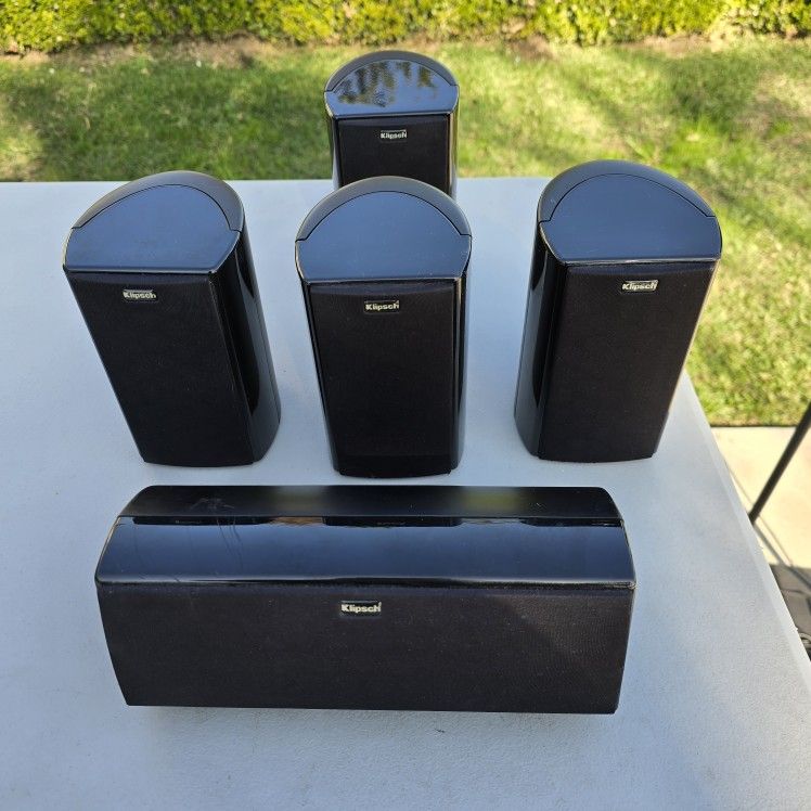 Klipsch Surround Sound 5-Speaker Set – Tested & Working – No Wires