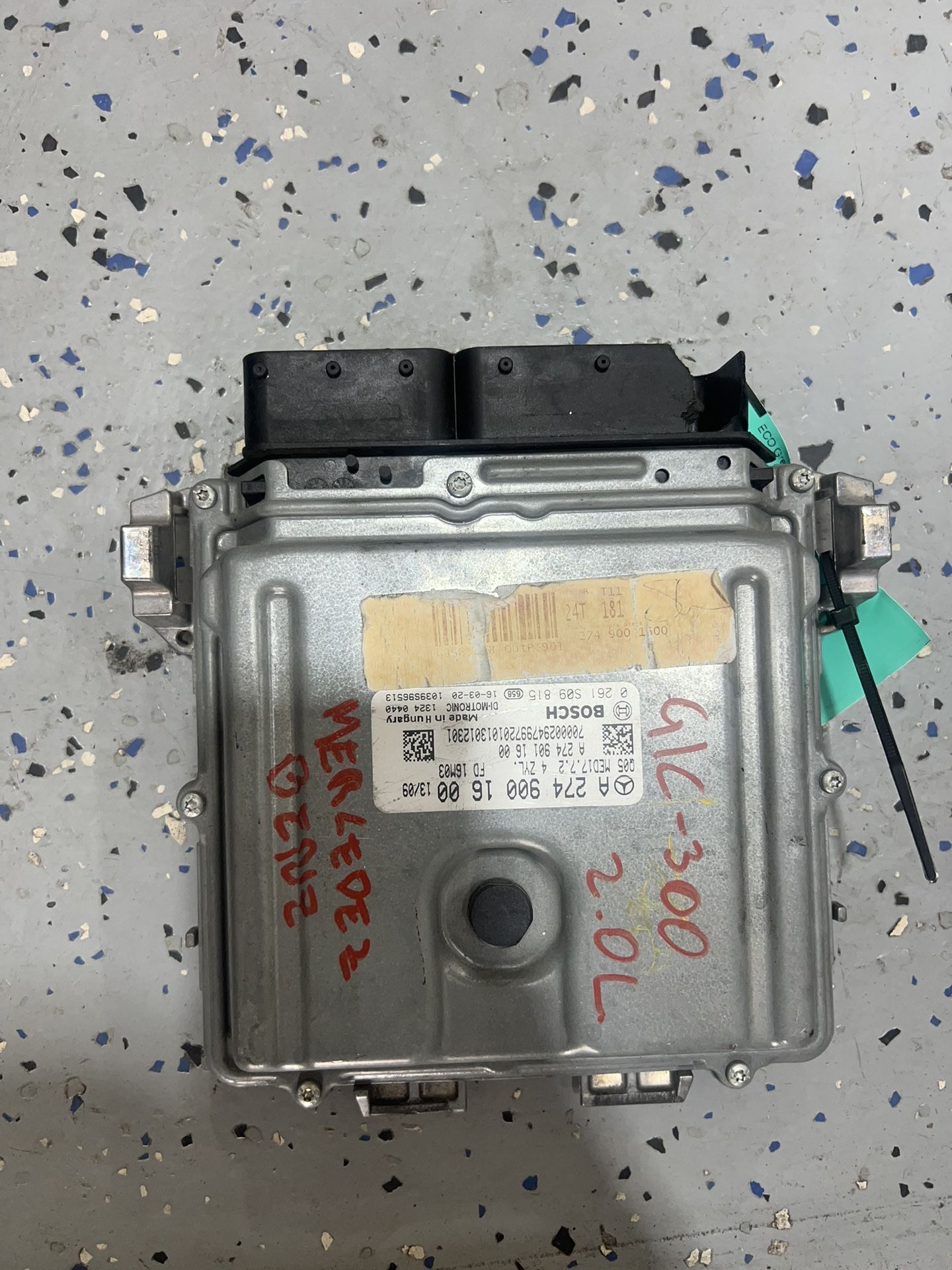 16-19 MERCEDES GLC300 2.0L ENGINE ECU CONTROL MODULE UNIT OEM A(contact info removed) Broken