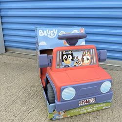 6V Bluey Battery Powered Ride on Car with Sounds, Kids Ages 2+