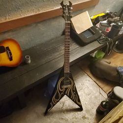 Kerry King BC RICH Flying V Warlock Guitar 