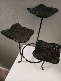 Black Iron 3 Tier Candle Stand 