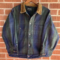 Vintage Ralph Lauren Polo Country Tartan Trucker Jacket 