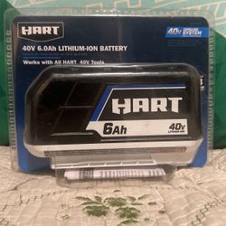 Brand New 6.0 ah battery hart