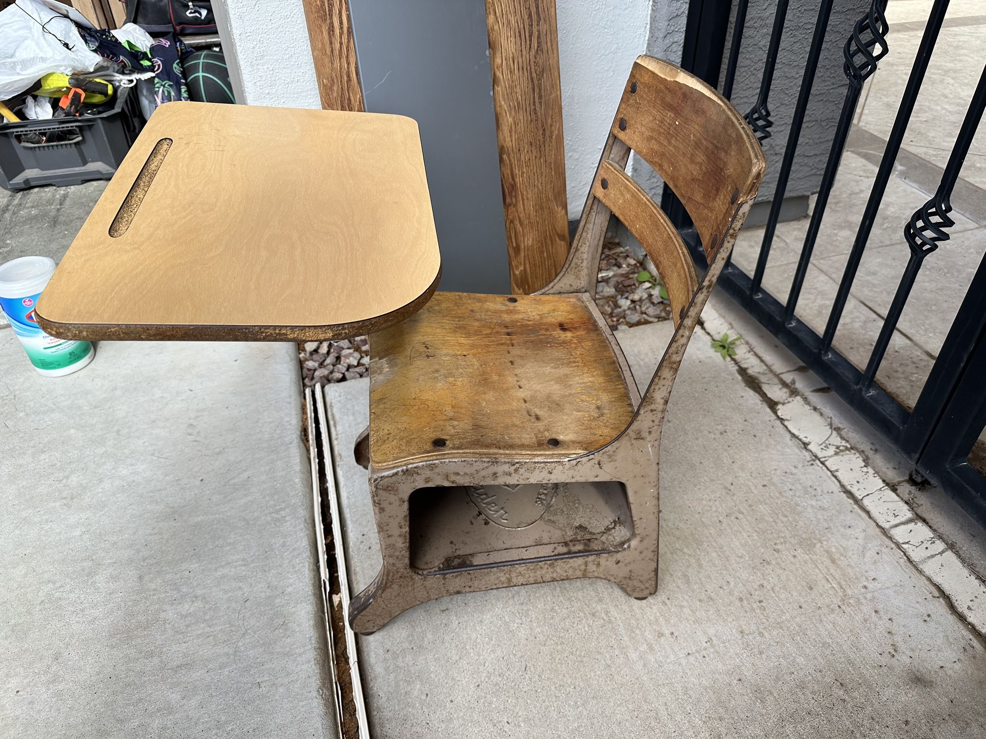 Antique Child School Desk-American Desk The Crusader