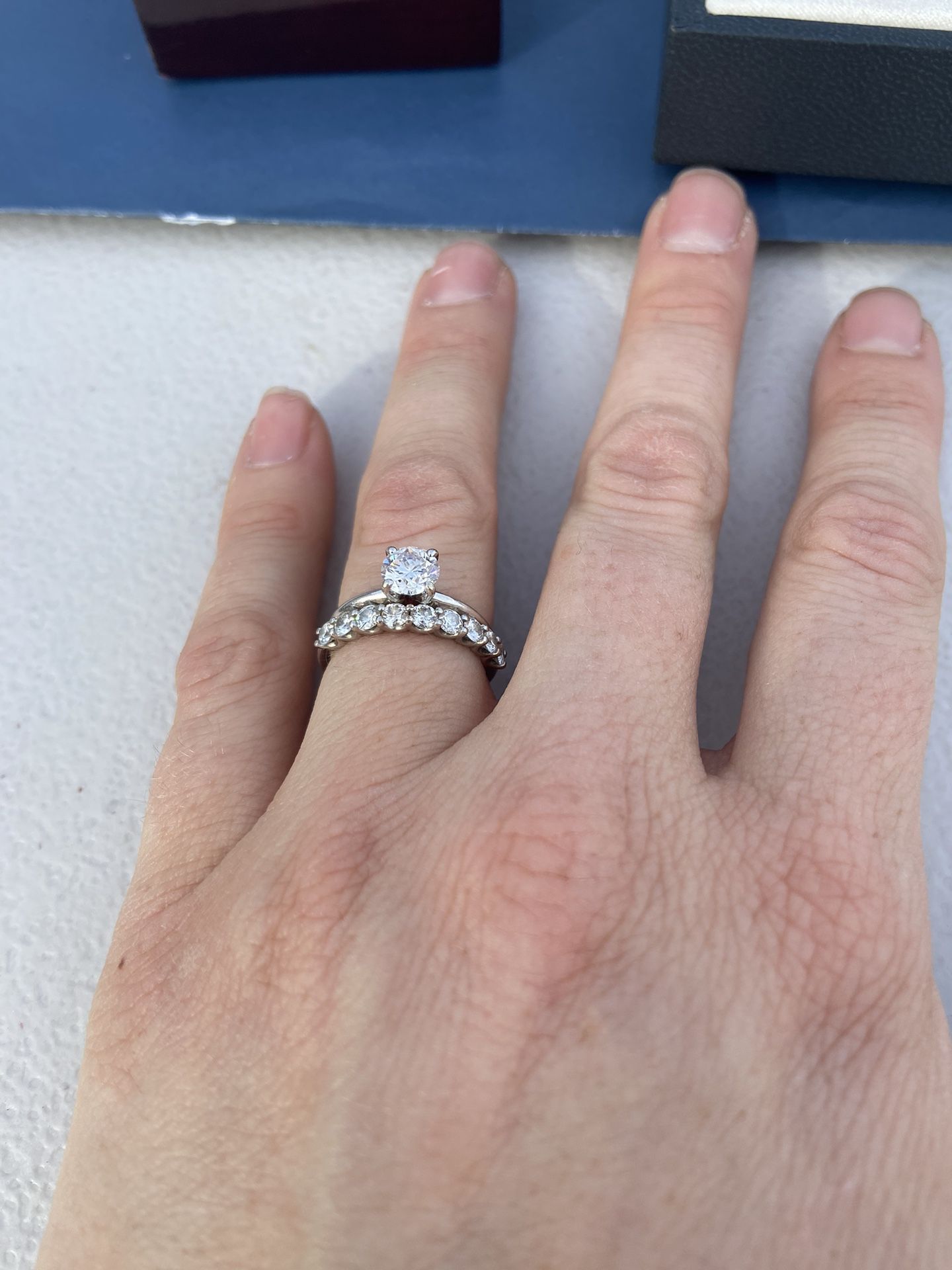 Engagement Ring and Wedding Band SET