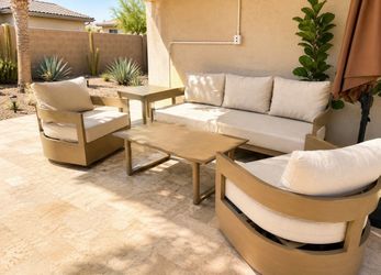 Aluminum Swivel Outdoor Conversation Set *New Patio Furniture* Sunbrella Cushions