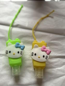 Hello Kitty and lemon sanitizer bottles #kawaii #sanitizer