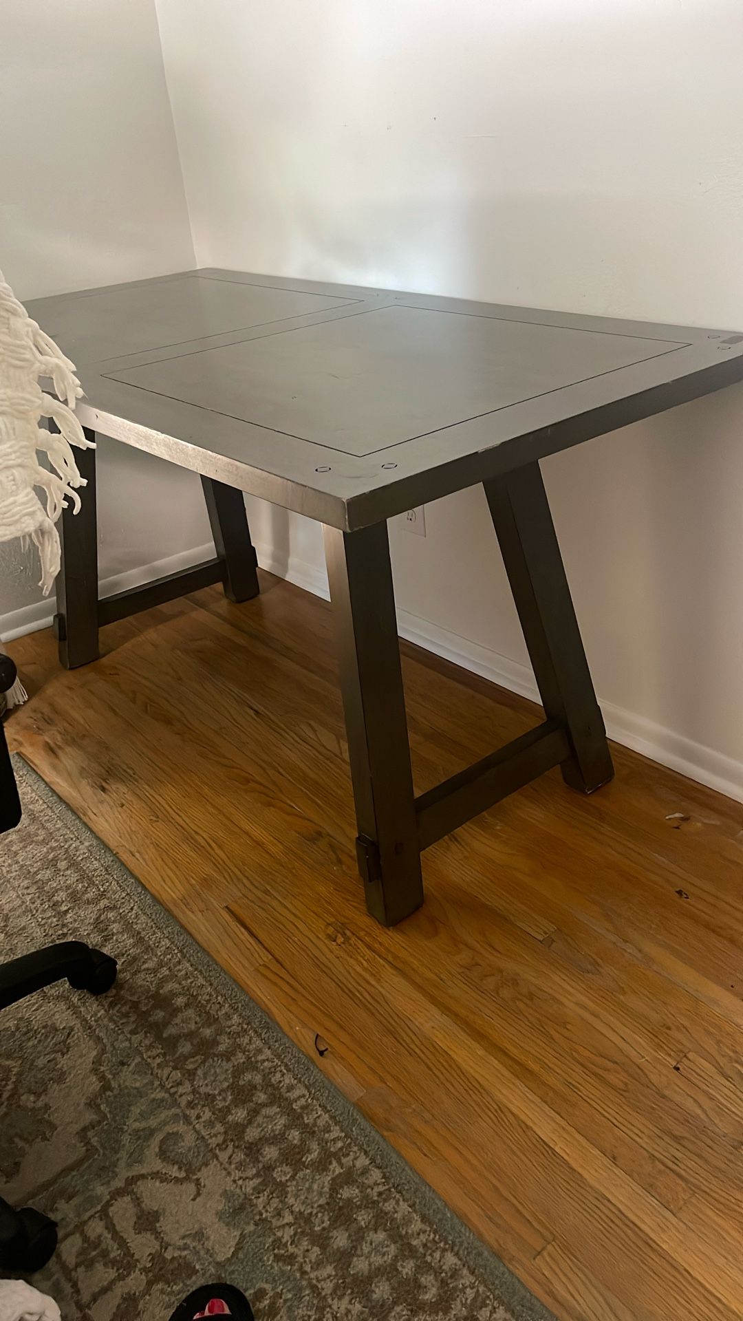 Modern Wood Table Gray-Brown Color