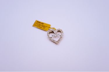.925 silver Mom heart charm