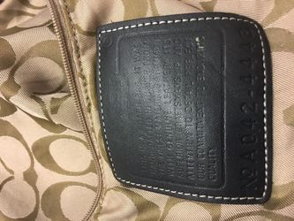 Authentic coach purse $20 real leather strap and accents fair condition ripped inner lining as is