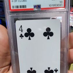FS/NFT - PSA 10 - 2013 POKEMON CENTER NAGOYA PLAYING CARD 4 OF CLUBS POPULATION #1

