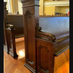 Antique Church Pew 