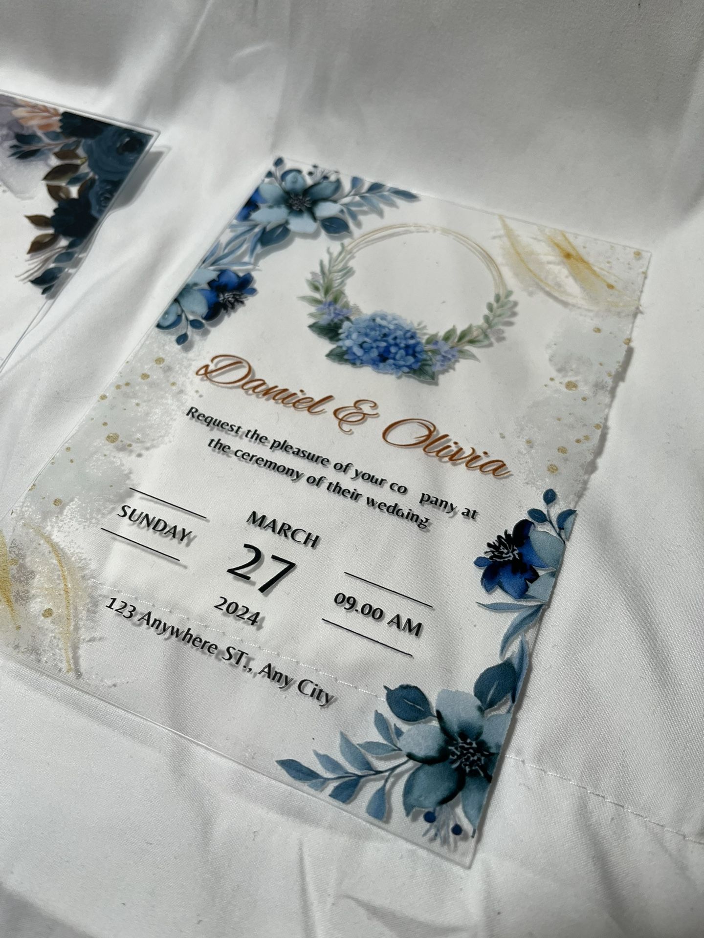 Acrylic Invitations/weddings/quinceañera/graduation/bday Celebration