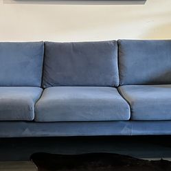 Couch Blue Velvet 