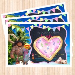 4x6 Custom Moana Invitation