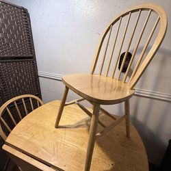Wood Kitchen Table & 2 Chair Set