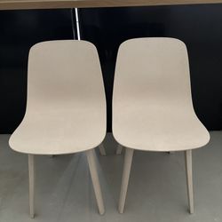 IKEA Odger chair in white beige. Originally $125 each or $250 for 2.
