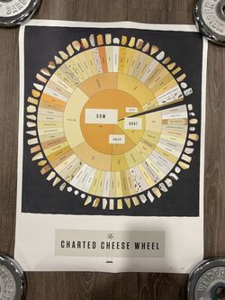 NEW Numbered Lithograph Print The Charted Cheese Wheel by Pop Art #337 of 500 18” x 20”