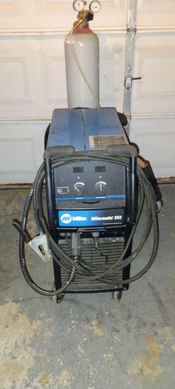 Moving Sale: Like-New Miller Millermatic 252 MIG Welder, 75/25 Gas Tank, & Milwaukee 14" Saw