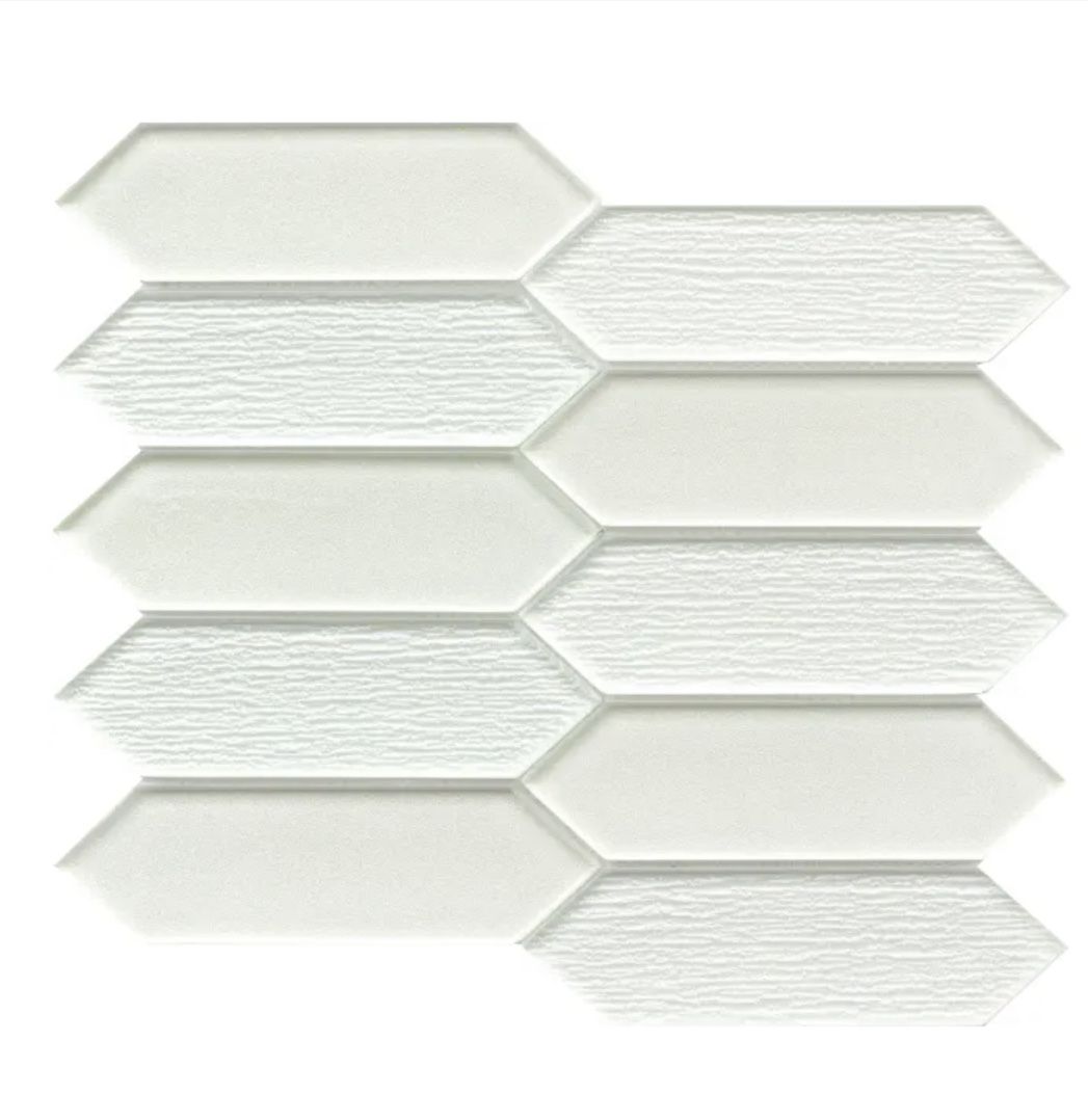 Picket - Azulejo de pared hexagonal de 9" x 11" - Visual pulido - Vendido por hoja (0.71 SF/ hoja)