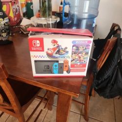 Nintendo Switch With Mario Cart And 1 Year Free Online