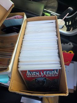 Mix of comics in a short box