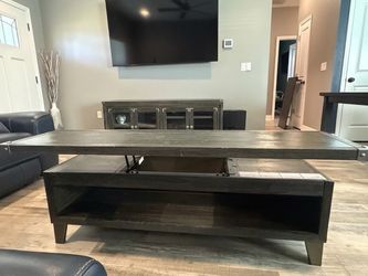 Lift Top Coffee Table with Hidden Storage + Drawers