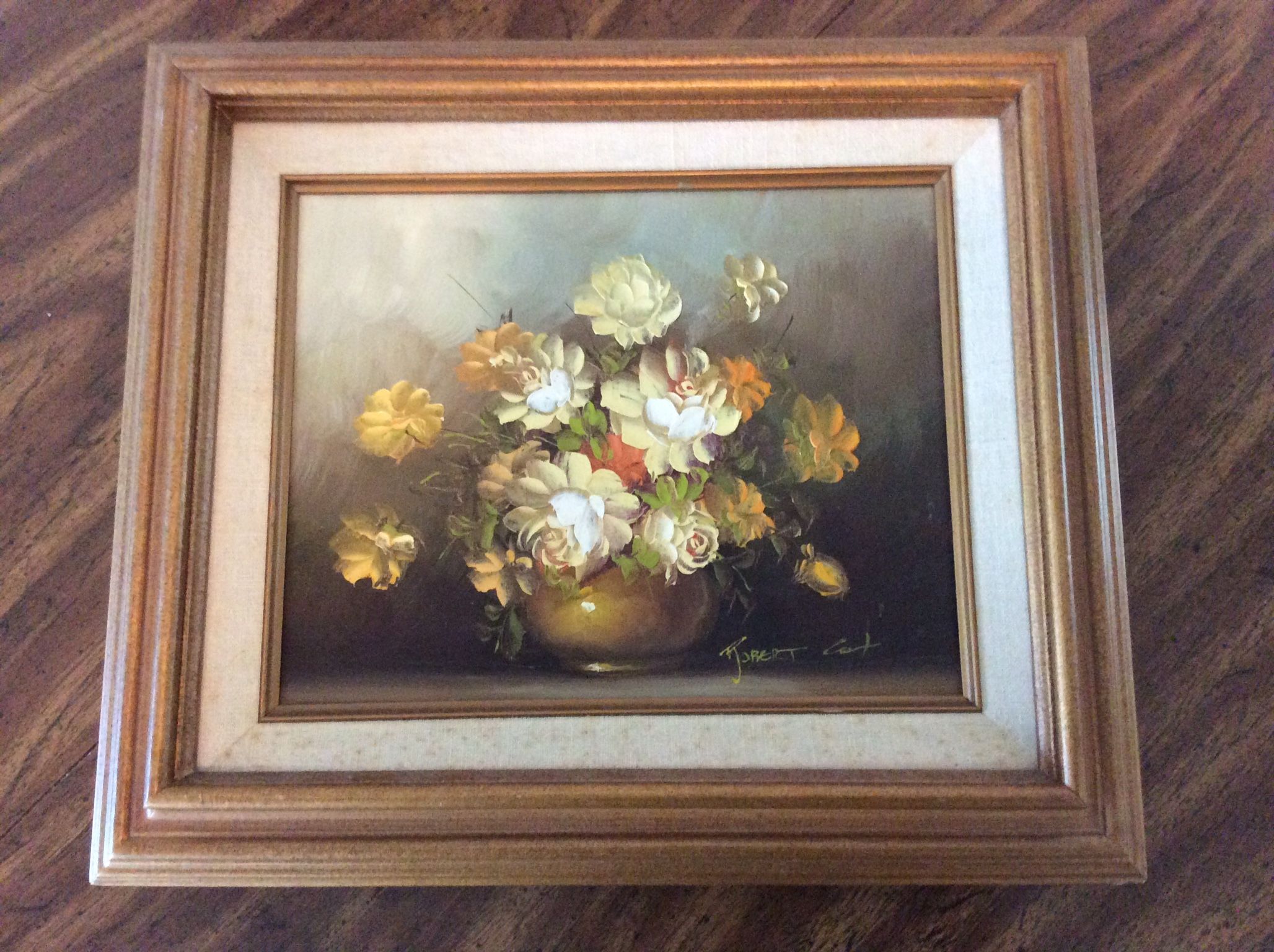 Robert Cox Oil Painting of Flowers