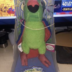 NEW RARE VINTAGE 1998 BEST FRIEND PAULIE PARROT POSEABLE PLUSH DOLL TOYS R US 