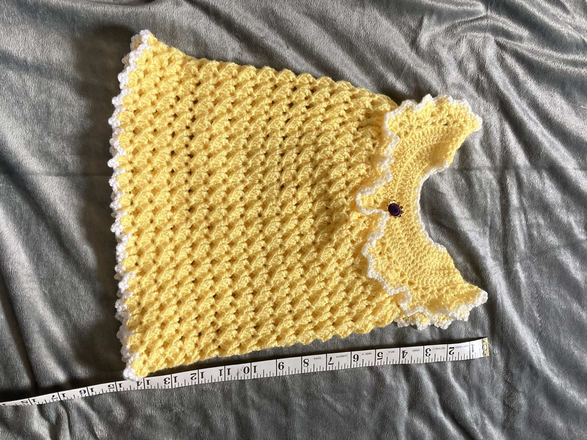 Corchet Yellow Baby Dress 