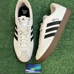 Adidas Vl court 3.0 white black gum size 14men/15.5women