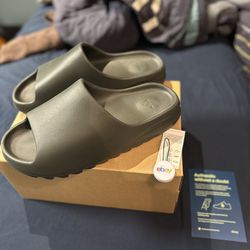 Yeezy Slides Size 13 Men Dark Onyx Used Once With Box, eBay Authenticated