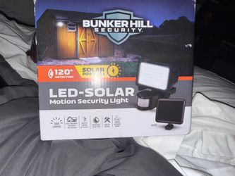 LED solar motion, security lights brand new