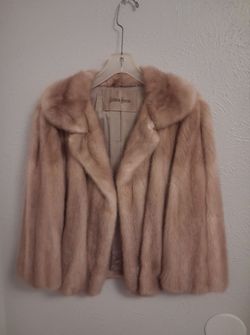 Vintage Neiman Marcus Mink Fur Coat Size Medium KSL monogram