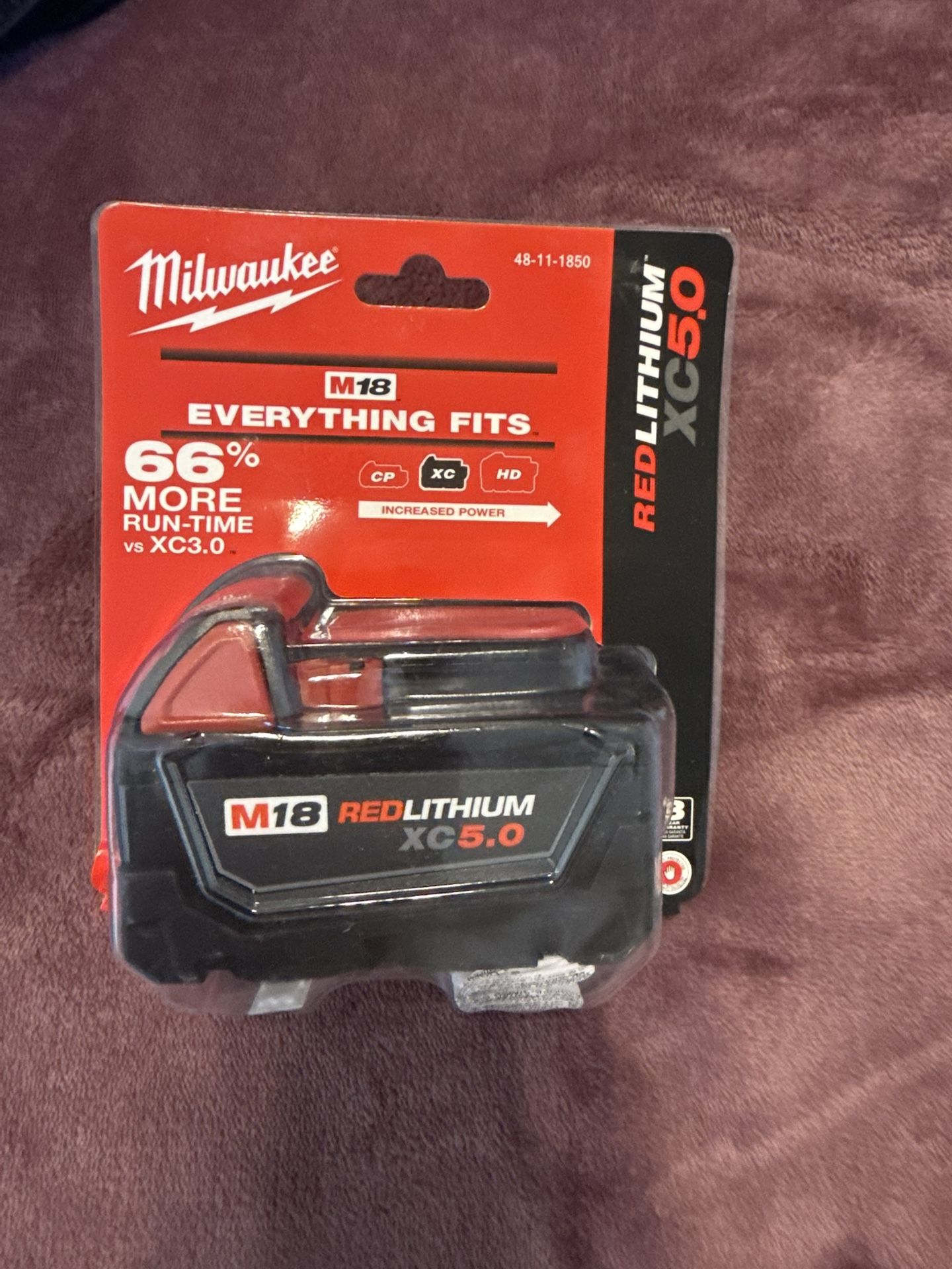 milwaukee battery m18 5.0