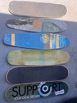 6 skateboard decks
