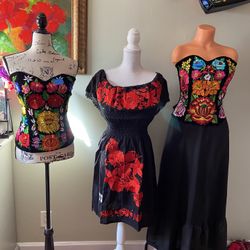Vestidos Corsets Blusas Mexicana Artesanal Bordado 