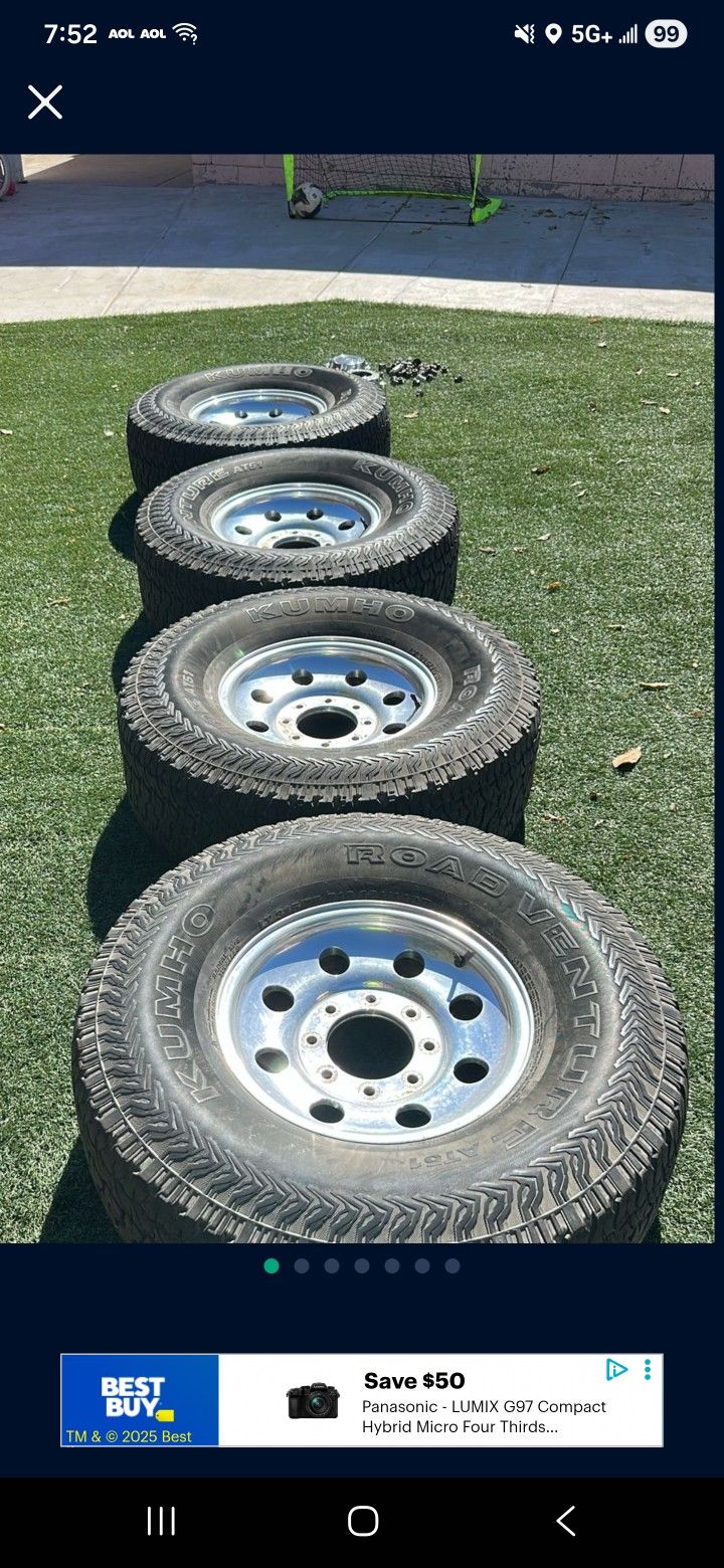 Wheels In Tires 315/75r16" 8 Lug Ford Excursion F250 F350 8x170 Utility Truck 8x170 