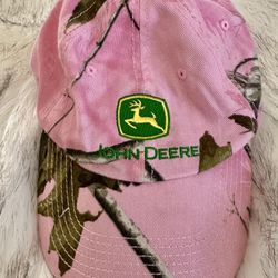 Pink John Deere Adjustable Cap