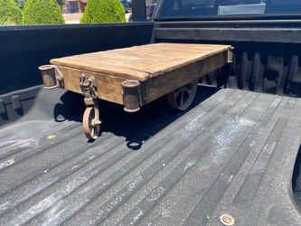 Antique NUTTING Industrial Factory Cart