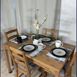 Compact Kitchen Dining Table & 4 Chairs 