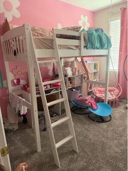 Loft bed frame