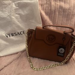 Versace brown handbag